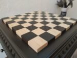 Wooden Chess set: Chess table "Royal Classic" with Drawers + 2 stools, dark color - Image 4
