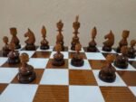 Chess Set: Chess Table "Battle for Kings" with 2 Drawers, Super glossy finish + glossy pieces "Classic Deluxe" - Image 7