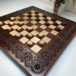 Wooden Folding Chess Board 3 in 1: Chess, Checkers and Backgammon - Image 8