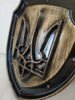 Ukrainian Trident symbol, Coat of arms of Ukraine from ash carving wood, super gloss, Wall panel, wooden Decor, handmade , Ukrainian Art - Image 6