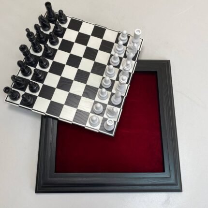 Сhess board "Black & White", removable playfield,storage for pieces "Classic delux" , solid wood,handmade, wooden gift Anniversary