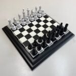 Сhess set "Black & White", Board with removable play field + pieces "Classic Deluxe" - Image 3