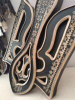 Wall decor, wooden panel Coat of arms of Ukraine, Trident. Ukrainian Tryzub. Handmade wood carving, Folk Art, Gift for Boss, Dad, Brother - Image 2