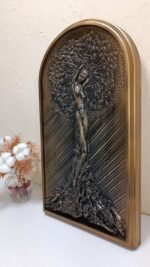 Wooden carved wall panel "Goddess Tara", handmade wall decor, carving wood, art living room, Birthday Gift for Mother, Wife, Daughter - Image 5