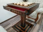 Wooden Chess Table "The Art of a Winner" with 2 Drawers, Ombre color, Glossy finish - Image 8