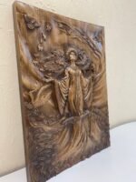 Wooden Decor "Forest Fairy ", carved wall panel , handmade, wall hanging, art living room, Birthday Gift for Mother, Wife, daughter - Image 8