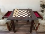 Wooden Chess set: Chess table “Waves of Aspiration” Large sizes + pieces "Elegant Classic" - Image 8