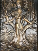 Wooden Decor "Forest Fairy ", carved wall panel , handmade, wall hanging, art living room, Birthday Gift for Mother, Wife, daughter - Image 2