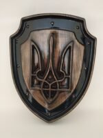 Ukrainian Trident symbol, Coat of arms of Ukraine from ash carving wood, super gloss, Wall panel, wooden Decor, handmade , Ukrainian Art - Image 3