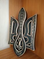 Wall decor, wooden panel Coat of arms of Ukraine, Trident. Ukrainian Tryzub. Handmade wood carving, Folk Art, Gift for Boss, Dad, Brother - Image 6