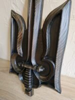 Coat of arms of Ukraine from ash wood with Black patina, wooden Wall Decor handmade Ukrainian Trident symbol, Trizub, Ukrainian Art for Gift - Image 5