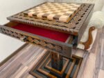 Wooden Chess Table "The Art of a Winner" with 2 Drawers, Ombre color, Glossy finish - Image 7