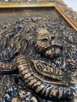 Wooden carved Panel "Lion Strength", Decor, wall decor , handmade, ash wood premium, art living room, Birthday Annyversary Gift for Dad - Image 8