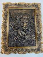 Wooden carved Panel "Lion Strength", Decor, wall decor , handmade, ash wood premium, art living room, Birthday Annyversary Gift for Dad - Image 4
