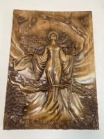 Wooden Decor "Forest Fairy ", carved wall panel , handmade, wall hanging, art living room, Birthday Gift for Mother, Wife, daughter - Image 5