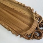 Wooden Steak Plate, Serving Board, Food Safe, Premium Oak Wood, Individual Serving Boards, Meat Board, Personalized Tray, Gift Father's Day