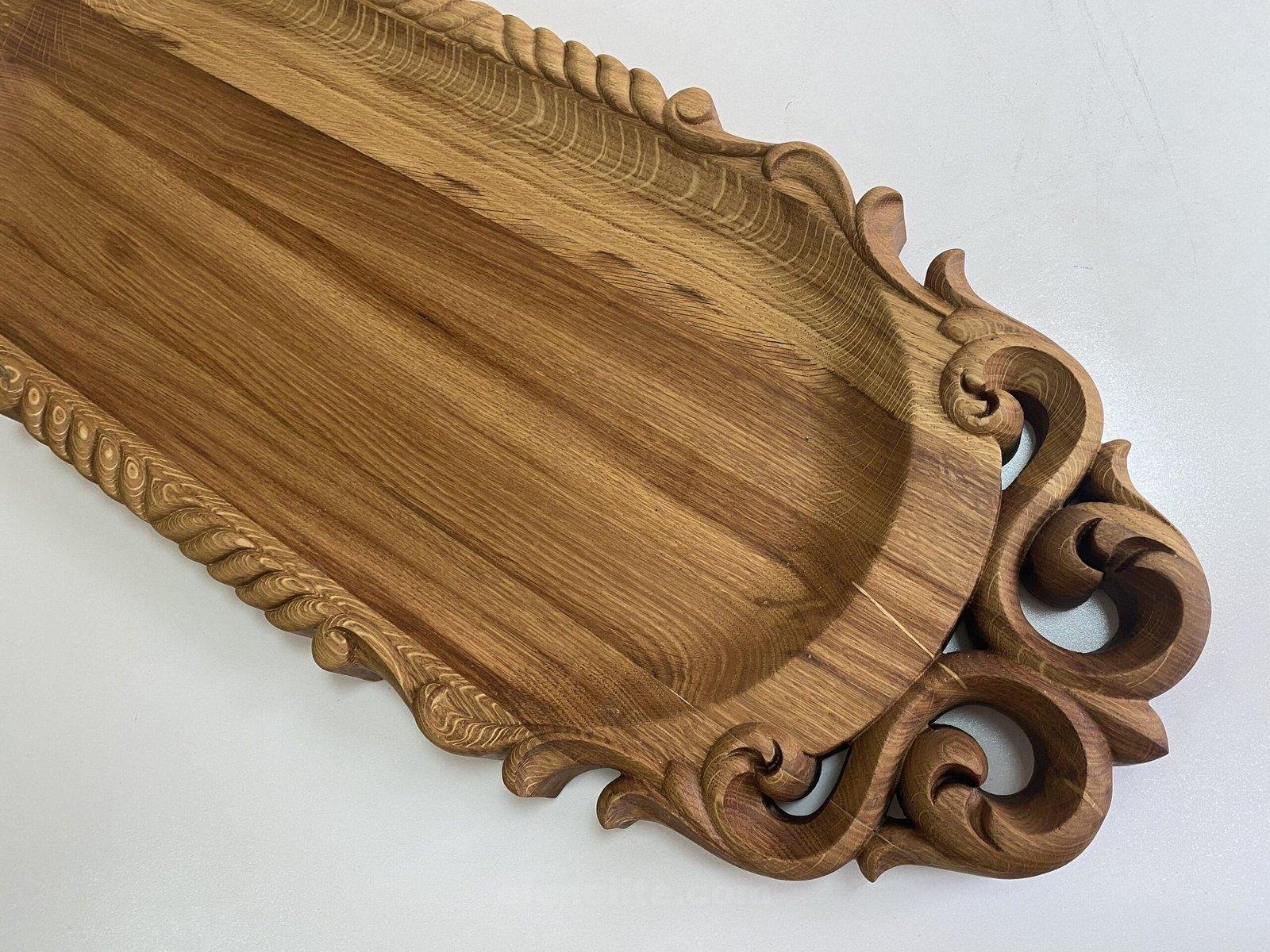 il_fullxfull.5021036093_8ytu-scaled-1.jpg Wooden Steak Plate, Serving Board, Food Safe, Premium Oak Wood, Individual Serving Boards, Meat Board, Personalized Tray, Gift Father's Day - Image 1