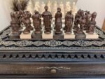 Chess Set: Chess Table "Bright Victory" with 2 Drawers + chess pieces "Cossacks" & "Knights" - Image 9