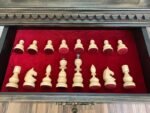 Chess Set : Wooden Chess Table "Black stone" with drawers + chess pieces "Classic Deluxe" - Image 8