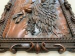 Wooden carved Panel "Girl & Pegasus", VERY LARGE Unicorn Fantasy,wood decor, handmade picture , ash wood premium, living room, Annyversary - Image 6