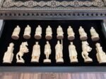 Chess Set: Chess Table "Bright Victory" with 2 Drawers + chess pieces "Cossacks" & "Knights" - Image 6