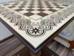 Wooden Chess Table “Waves of Aspiration” Handmade - Image 6