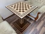 Wooden Chess Table “Waves of Aspiration” Handmade