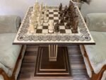 Chess Set: Chess Table “Waves of Aspiration” + chess pieces "Cossacks & Armed Forces of Ukraine" - Image 3