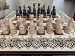 Wooden Chess Set: Chess Table “Waves of Aspiration” + chess pieces "Elite" - Image 5