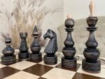 Wooden Chess Set: Chess Table “Waves of Aspiration” + chess pieces "Elite" - Image 8