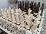 Chess Set: Chess Table “Waves of Aspiration” + chess pieces "Cossacks & Knights" - Image 5