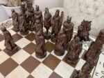 Chess Set: Chess Table “Waves of Aspiration” + chess pieces "Cossacks & Knights" - Image 7