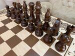 Wooden Chess Set: Chess Table “Waves of Aspiration” + chess pieces "Staunton" - Image 4