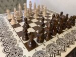 Wooden Chess Set: Chess Table “Waves of Aspiration” + chess pieces "Staunton" - Image 7
