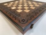 Wooden Folding Chess Board with Soft Velvet Place for Storage of Chess Pieces - Image 3