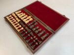 Wooden folding chess board with soft velvet place for storing pieces + pieces Elegant Classic, ash wood, carving handmade Annyversary Gift - Image 7