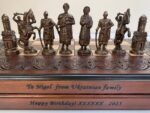 Chess Set: Folding Chess Board with Velvet-lined Storage + pieces "Armed Forces of Ukraine" / "Cossacks" - Image 9