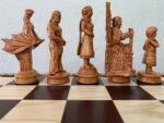 Chess pieces "Game of Thrones" + "Armed Forces of Ukraine" Reddish brown | Beige color - Image 7
