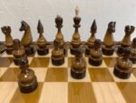 Wooden Chess pieces "Elite" Ombre color, Super glossy - Image 9