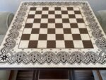 Wooden Chess Table “Waves of Aspiration” Handmade - Image 4