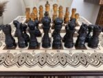 Chess Set : Wooden Chess Table "Waves of Aspiration" + chess pieces "Elegant Classic Ombre" - Image 7