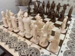 Chess Set: Chess Table “Waves of Aspiration” + chess pieces "Cossacks & Armed Forces of Ukraine" - Image 6
