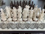 Chess Set: Chess Table “Waves of Aspiration” + chess pieces "Cossacks & Knights" - Image 6