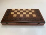 Wooden Folding Chess Board with Soft Velvet Place for Storage of Chess Pieces - Image 7
