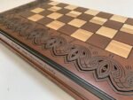Wooden Folding Chess Board with Soft Velvet Place for Storage of Chess Pieces - Image 9