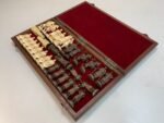 Wooden Chess set: Folding Chess Board with Velvet-lined Storage + pieces "Knights" + "Cossacks" - Image 8