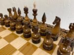 Wooden Chess pieces "Elite" Ombre color, Super glossy - Image 4