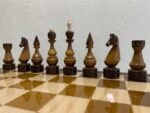 Wooden Chess pieces "Elite" Ombre color, Super glossy - Image 3