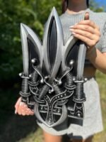 Ukrainian Trident, Coat of arms of Ukraine, national symbol Trizub, "Glory to Ukraine" from solid ash wood, wooden Wall decor, Gift Handmade - Image 6