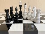 Classic Chess set: Chess Board "Black & White" + pieces "Elite" Super glossy - Image 2
